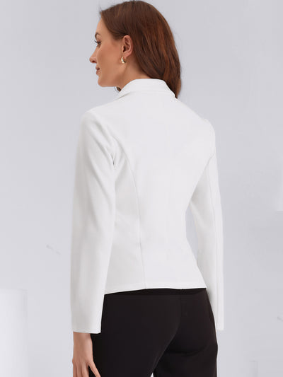 Work Office Lapel Collar Stretch Jacket Suit Blazer