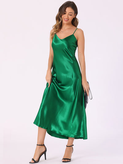 Spaghetti Strap Fitted Lacing Back Dress Azalea