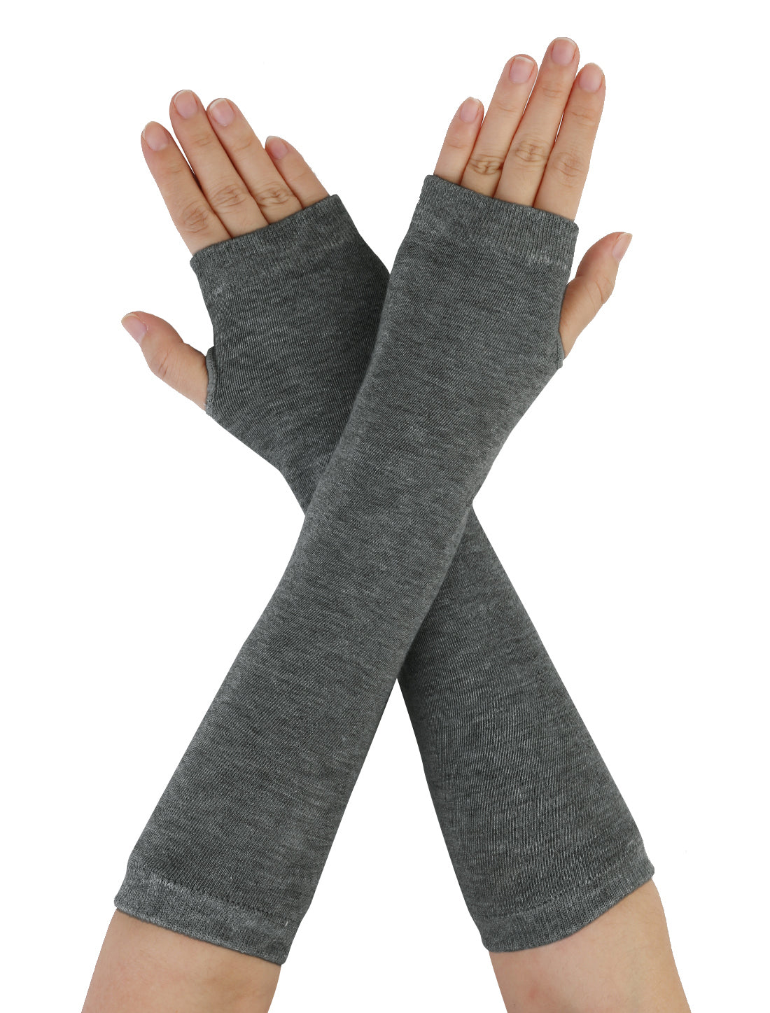 Allegra K Unisex Classic Fashion Stretch Fingerless Arm Warmers Oversleeve