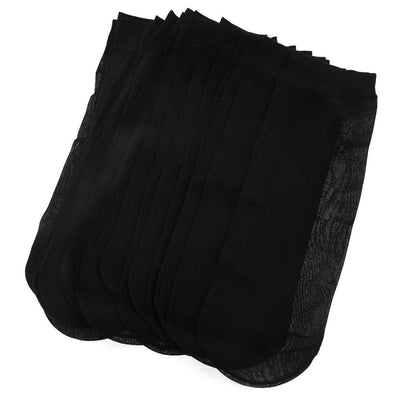 Allegra K 10 Pairs Transparent Polyester Elastic Sheer Socks for Women