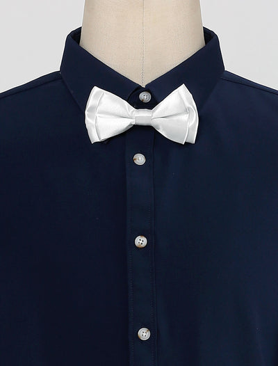 Adjustable Pre-tied Solid Party Prom Tuxedo Bowknot Bowtie