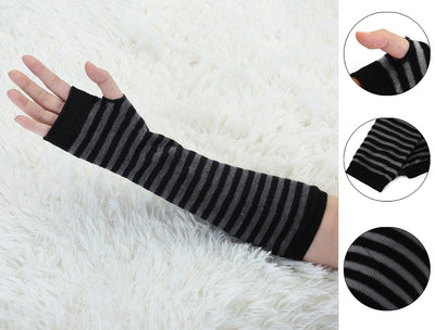Fingerless Gloves Printed Elbow Length Knitted Arm Warmers