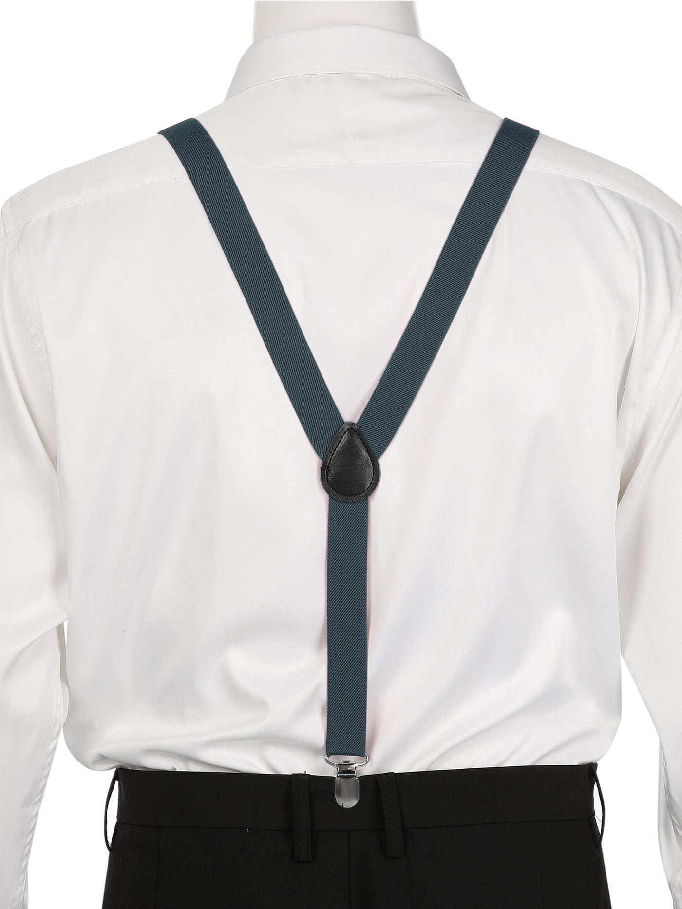 Allegra K Lady  Adjustable Metal Clamp Elastic Suspenders Braces