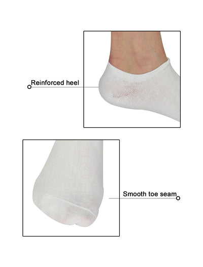 Elastic Cuff Low Cut Design Ankle Socks 10 Pairs