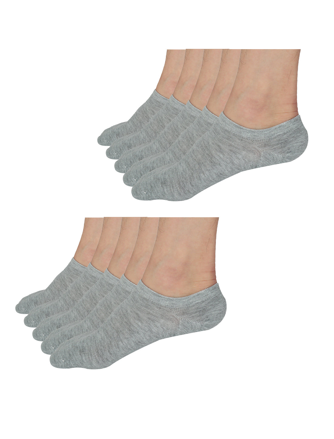 Allegra K Elastic Cuff Low Cut Design Ankle Socks 10 Pairs