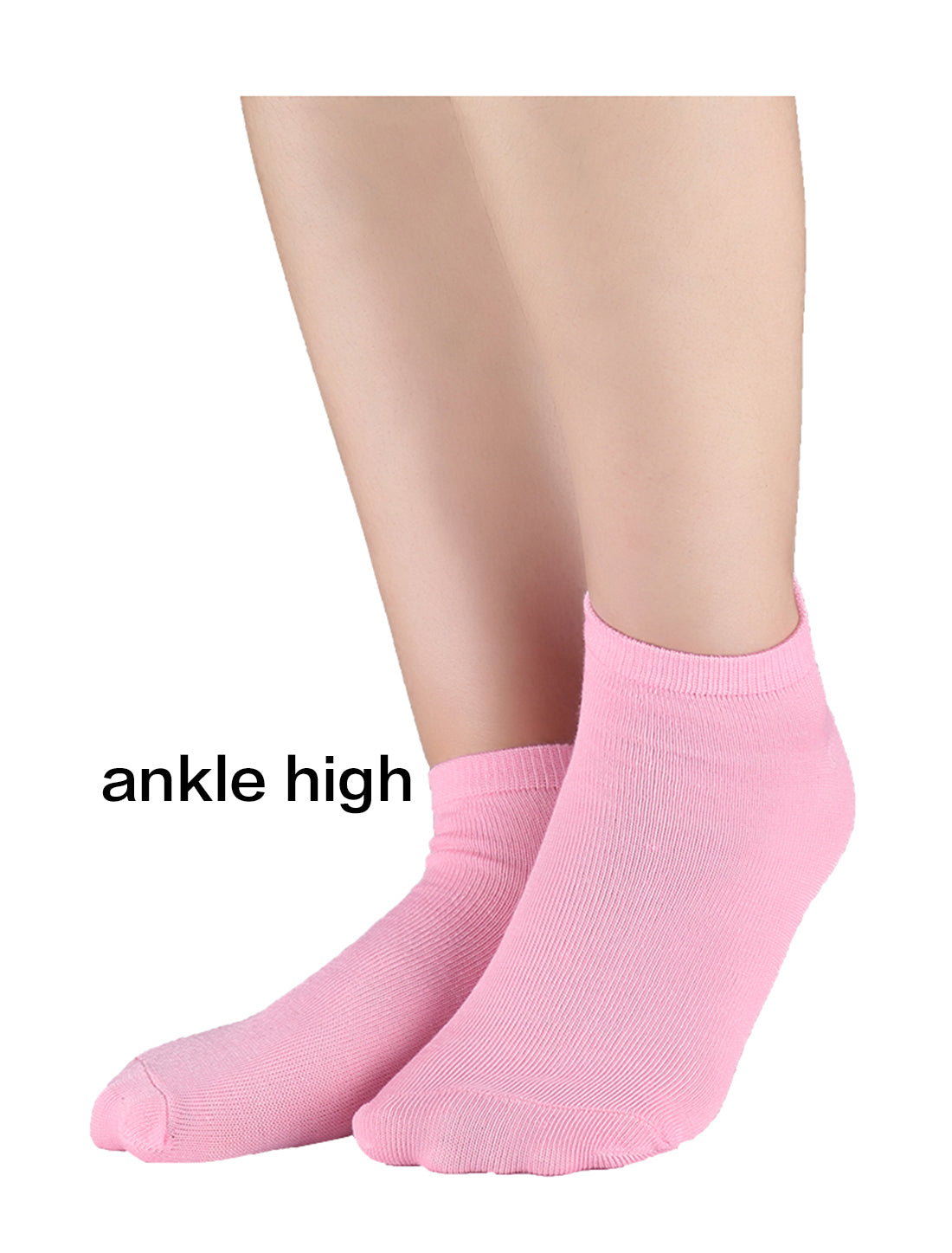 Allegra K Athletic Low Cut Ankle Elastic Cuff Sports Socks 5 Pairs