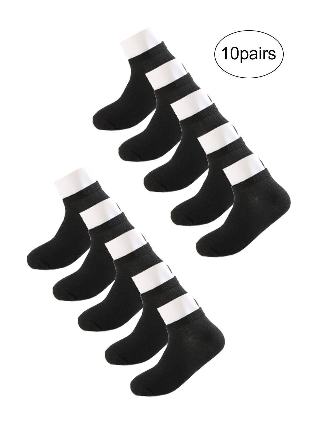 Allegra K Athletic Low Cut Ankle Socks-Stretch Cuffs Soft 10 Pairs