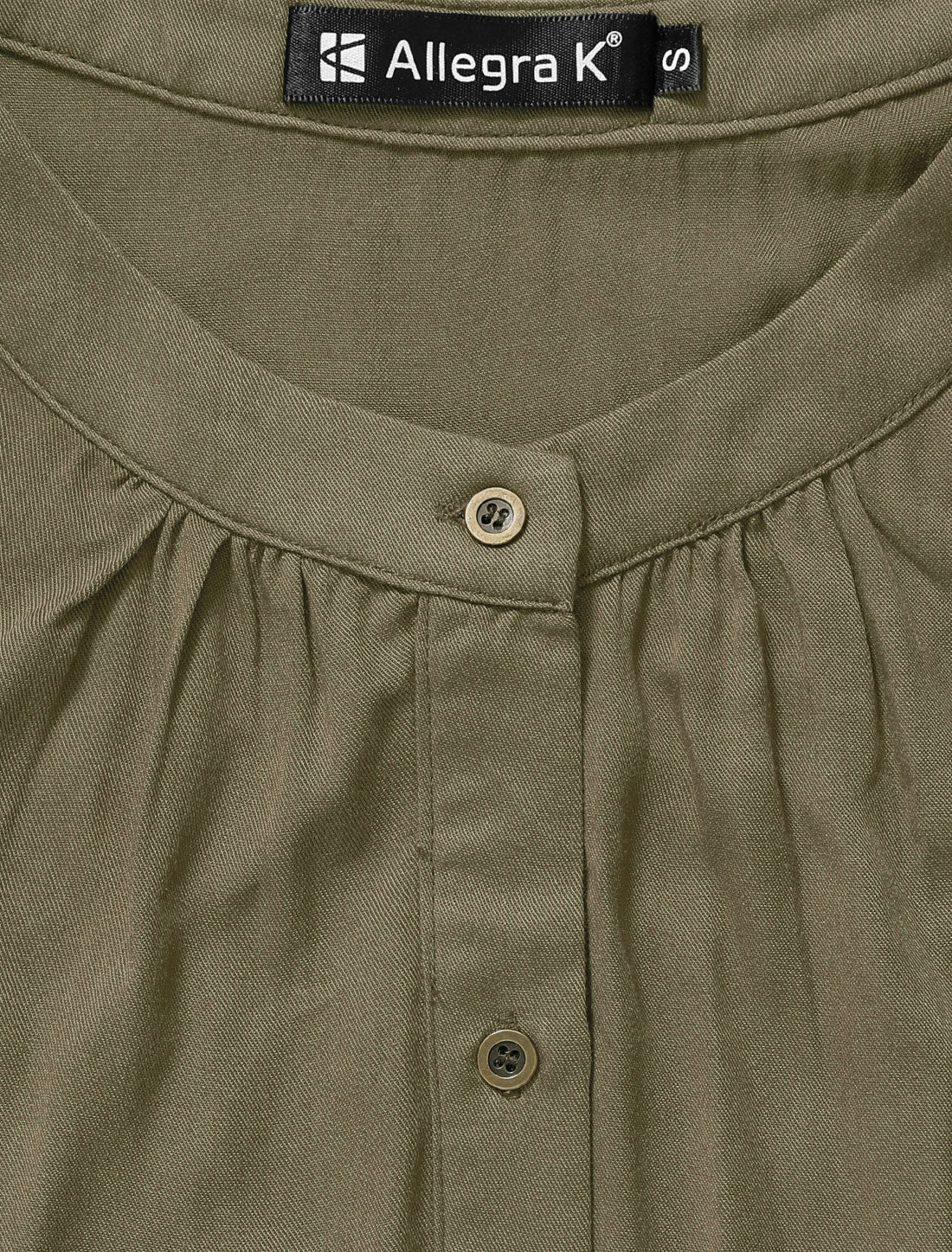 Allegra K Sleeveless Button Down Crew Neck Above Knee Belted Vintage Shirtdress