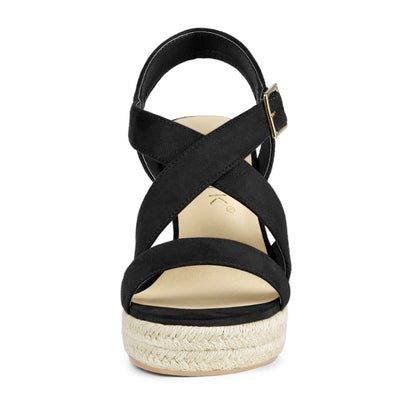 Espadrilles Platform Slingback Wedges Sandals