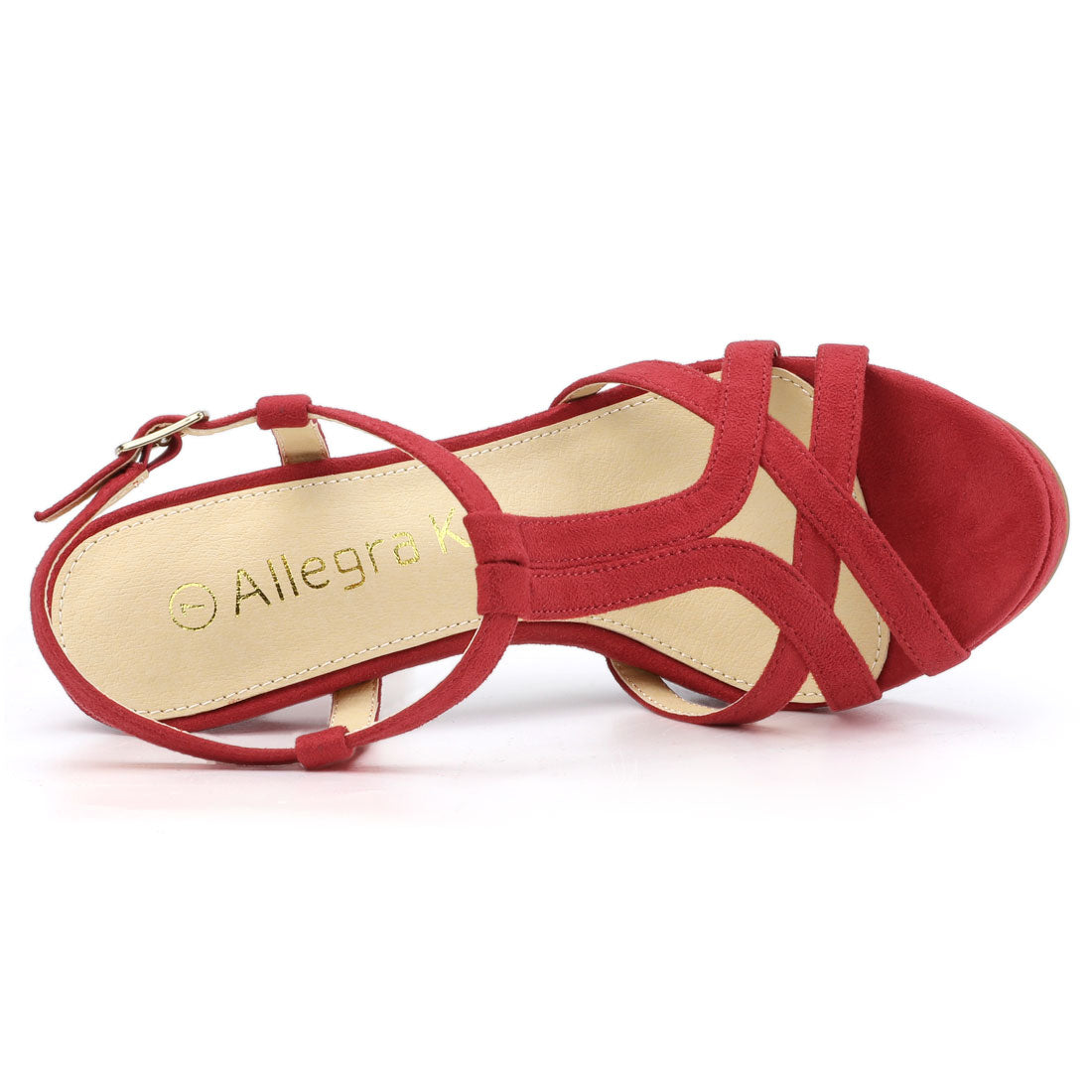Allegra K T Strap Slingback Platform Stiletto Heel Sandals
