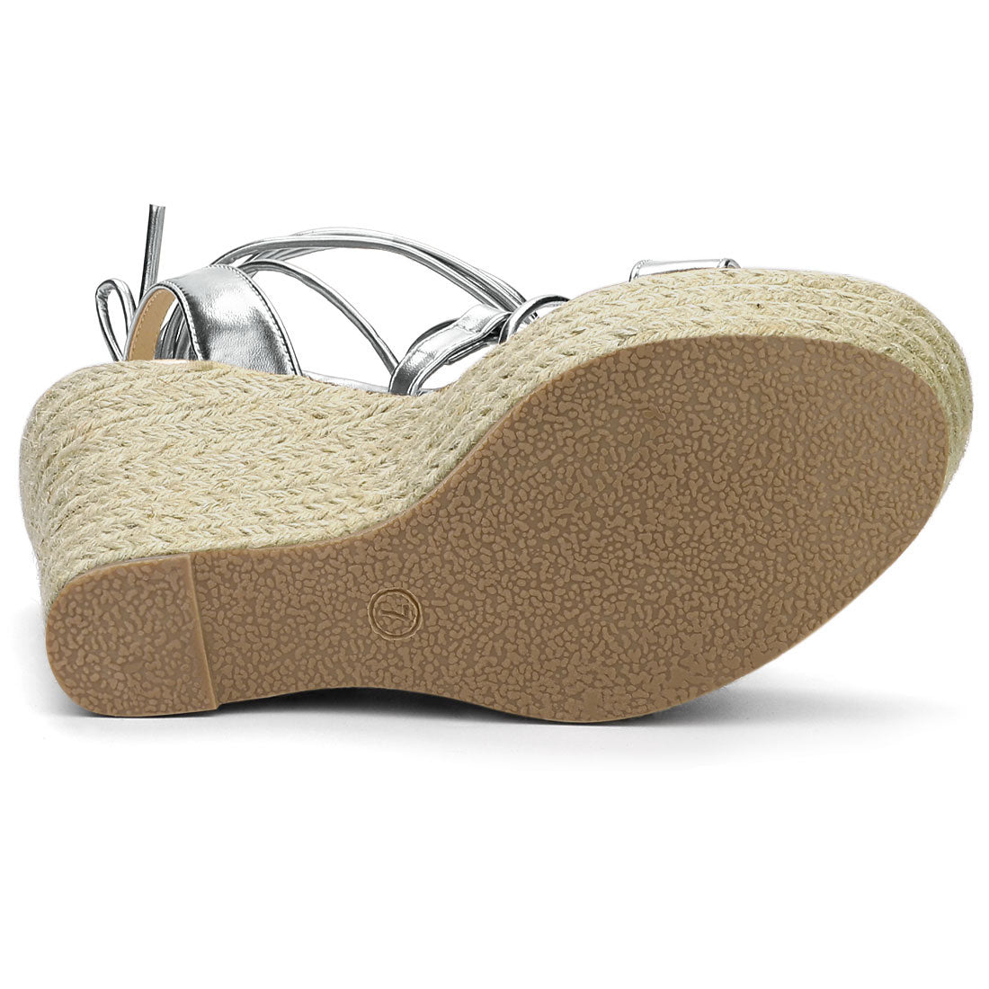 Allegra K Espadrilles Platform Wedges Heel Lace Up Sandals