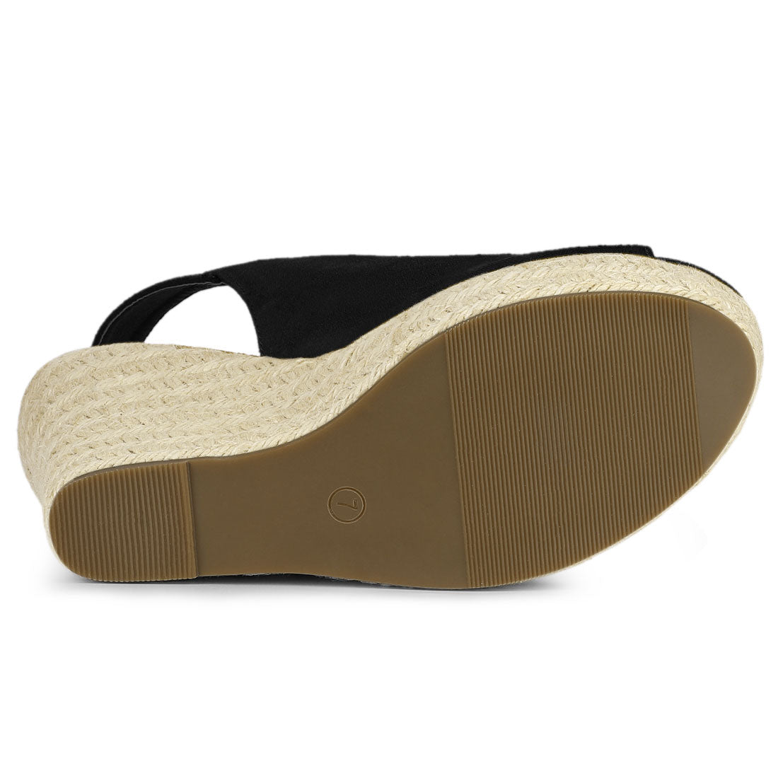 Allegra K Open Toe Espadrille Platform Wedge Heel Slingback Sandals
