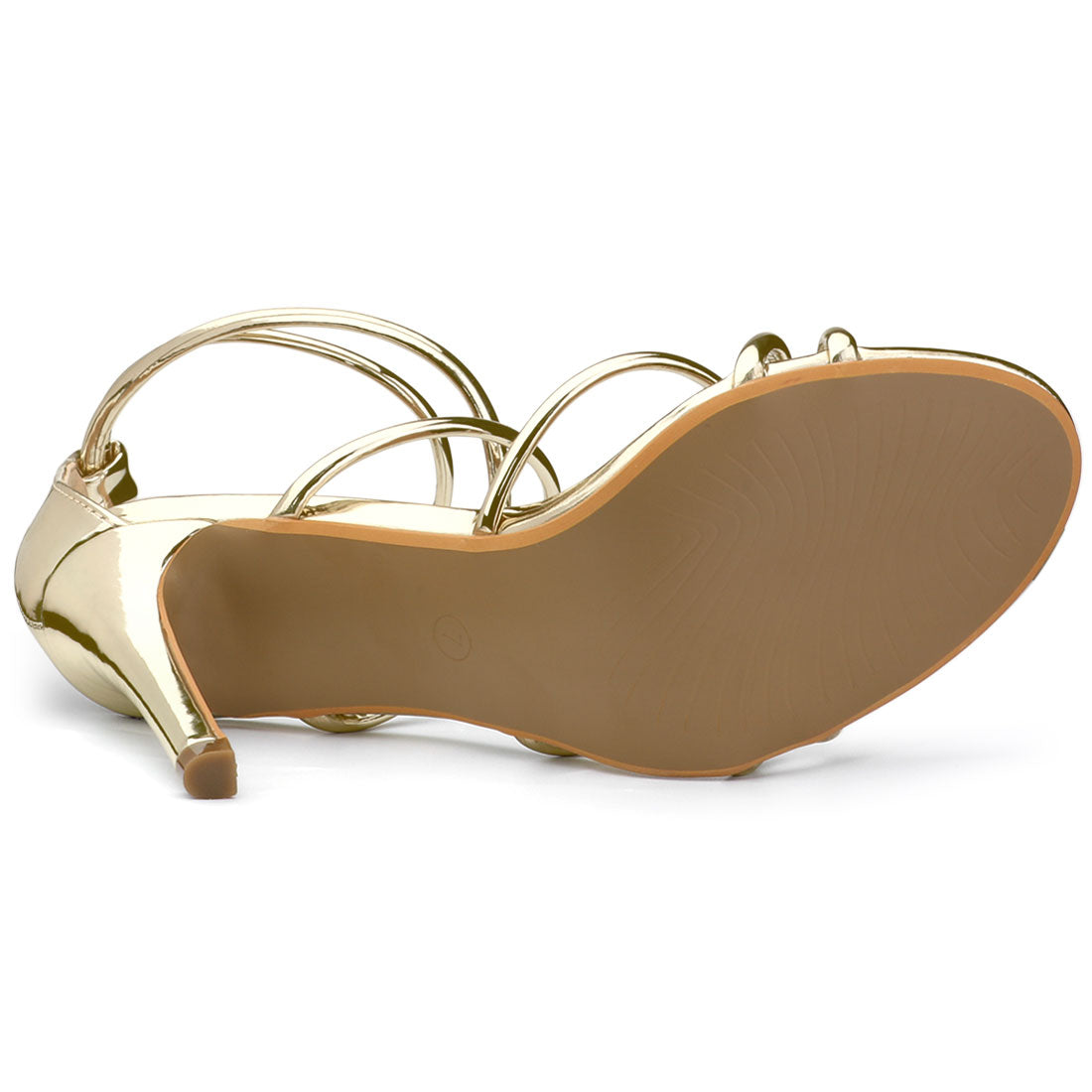 Allegra K Elegant Open Toe Strappy Strap Stiletto Heel Sandals