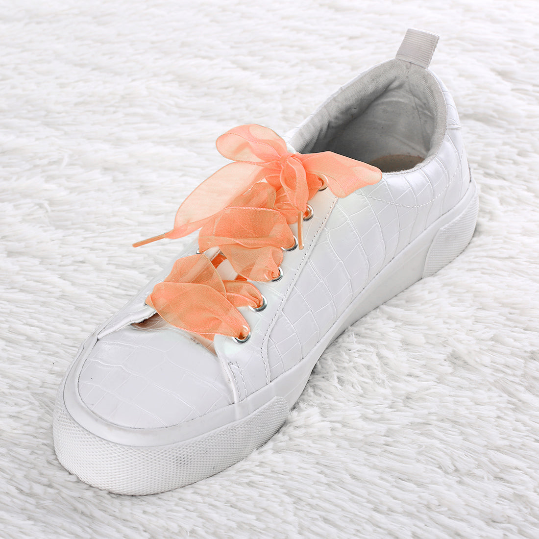 Allegra K 2 Pairs Shoelaces Flat Snow Yarn Transparent Shoe Laces