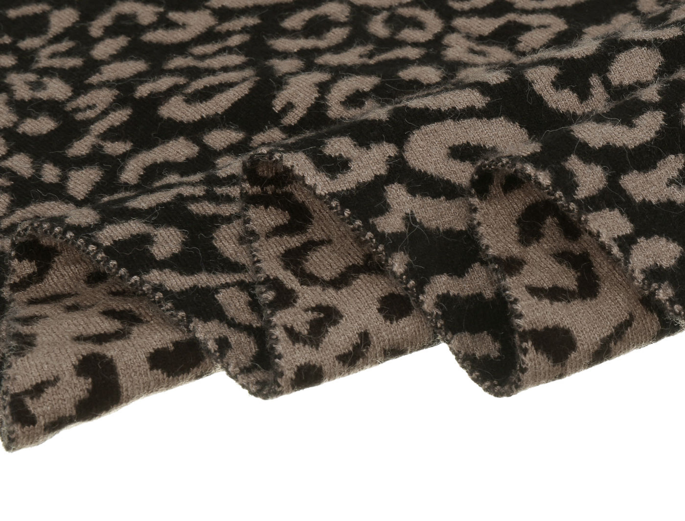 Allegra K Leopard Animal Rhombic Autumn Winter Neck Knit Scarf Neckerchief