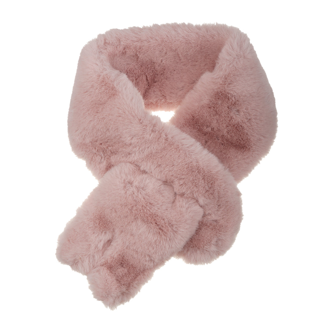 Allegra K Fluffy Faux Fur Collar Scarf Rabbit Ears Plush Neck Wrap Warmer