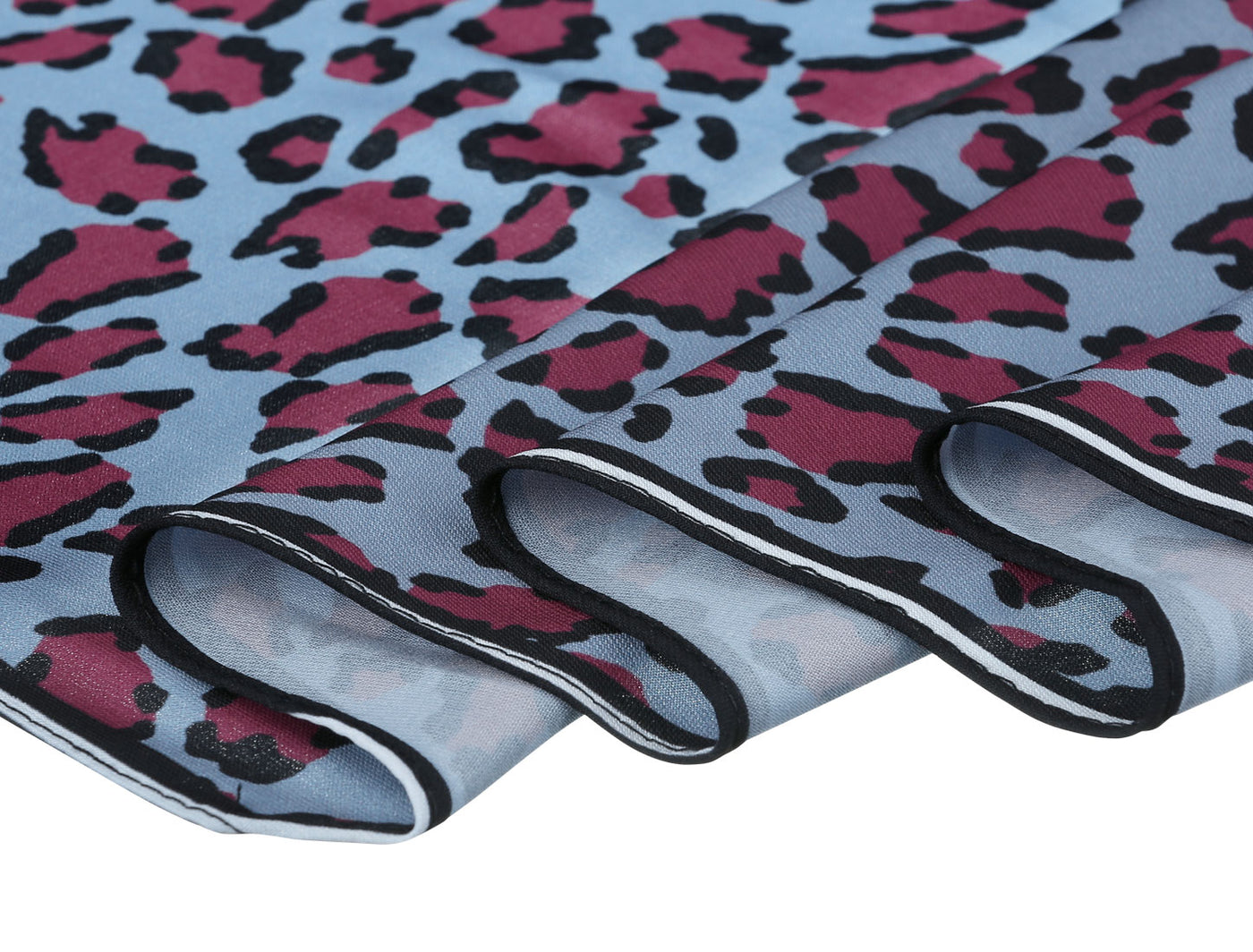 Allegra K Leopard Print Rhombus Neck Scarf Scarves Wraps Neckerchief