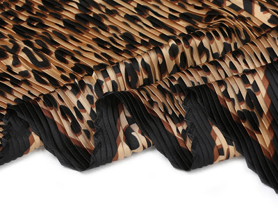 Leopard Print Pleated Rhombus Scarf Neck Scarves Neckerchief Lady