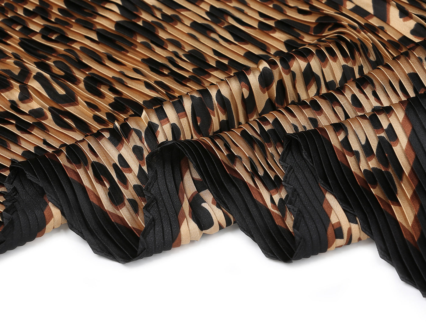 Allegra K Leopard Print Pleated Rhombus Scarf Neck Scarves Neckerchief Lady