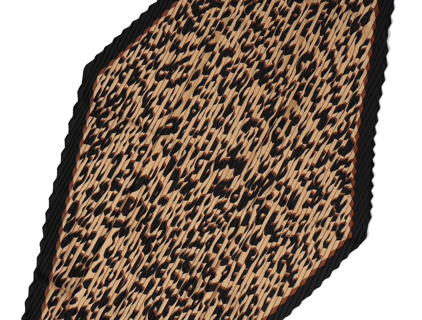 Allegra K Leopard Print Pleated Rhombus Scarf Neck Scarves Neckerchief Lady