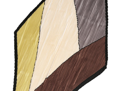 Pleated Contrast Color Block Rhombus Neck Scarf Neckerchief Bandana