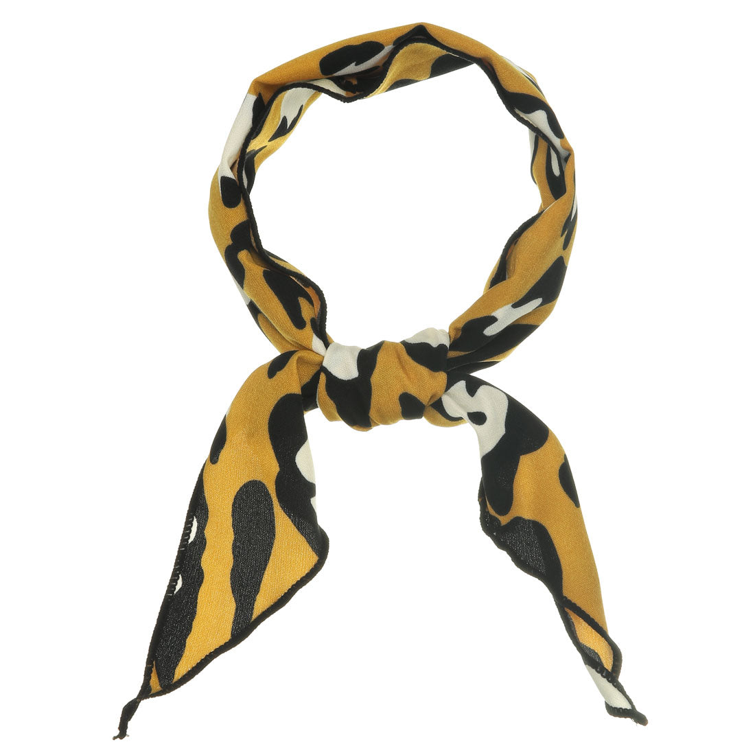 Allegra K Leopard Print Triangle Neck Scarves Hair Ribbon Chic Neckerchief