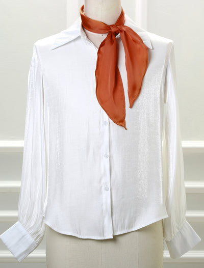 Plain Solid Color Pure Skinny Scarf Long Neckerchief Hair Band