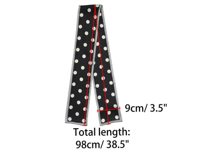 50s Ribbon Skinny Scarf Lovely Polka Dots Bags Hair Band Neck Wraps