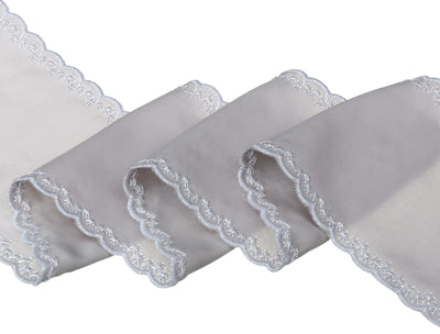 Silk Ribbon Lace Embroidery Skinny Neckerchief Narrow Hairband Scarf