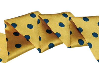 50s Skinny Silky Scarf Polka Dots Waistband Long Narrow Neckscarf