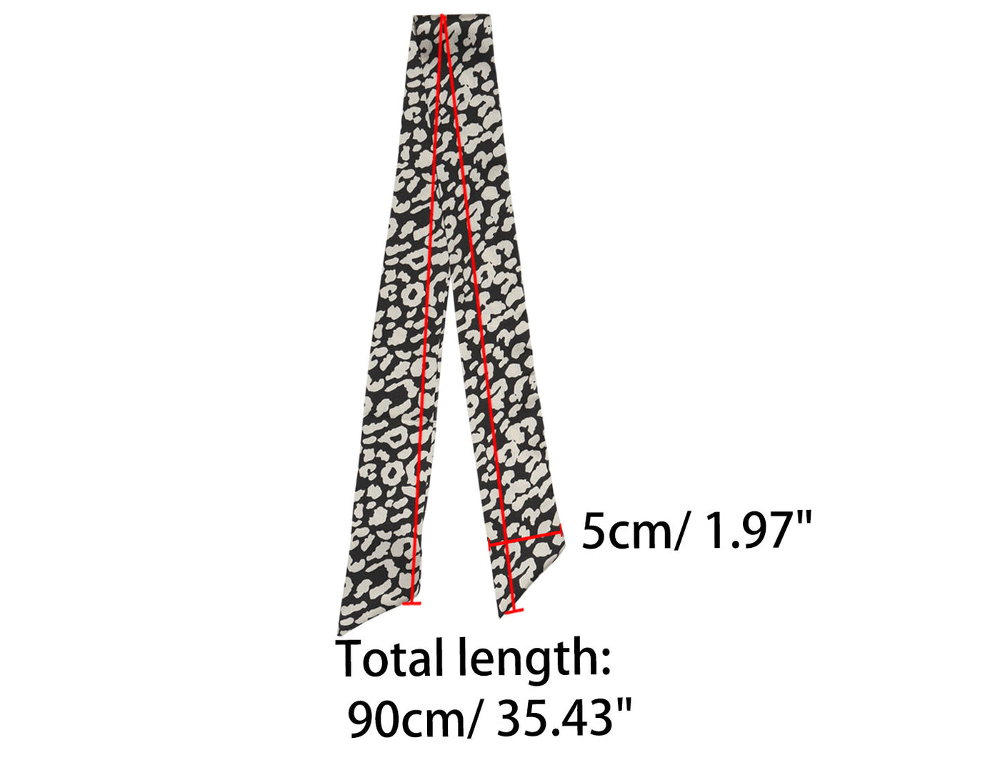 Allegra K Leopard Animal Print Pattern Skinny Scarf Long Neck Scarves Headband