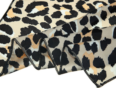 Colorful Leopard Print Square Neck Scarf Handkerchief Bandana