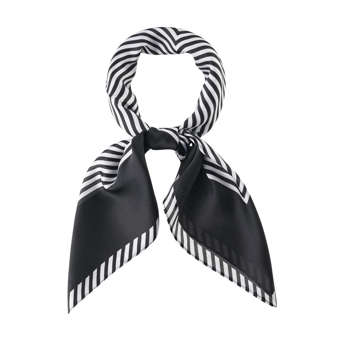 Allegra K Stripe Print Square Scarves Kerchief Neckerchief Headband
