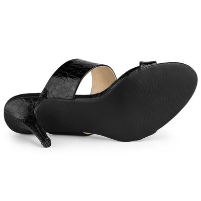 Open Toe Stiletto Heel Slide Sandals