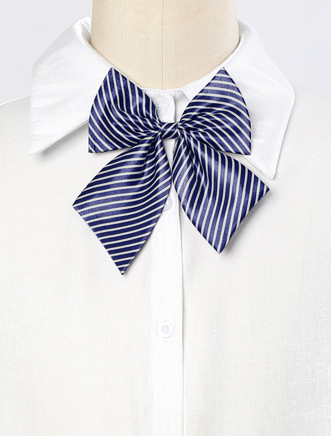 Allegra K Women's Striped Pre-Tied Uniform Adjustable Bowknot Bow Tie for Cosplay Costume