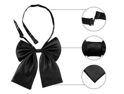 Pre-Tied Bowknot Bow Tie Adjustable Bowtie Solid Color