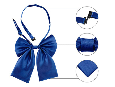 Pre-Tied Bowknot Bow Tie Adjustable Bowtie Solid Color
