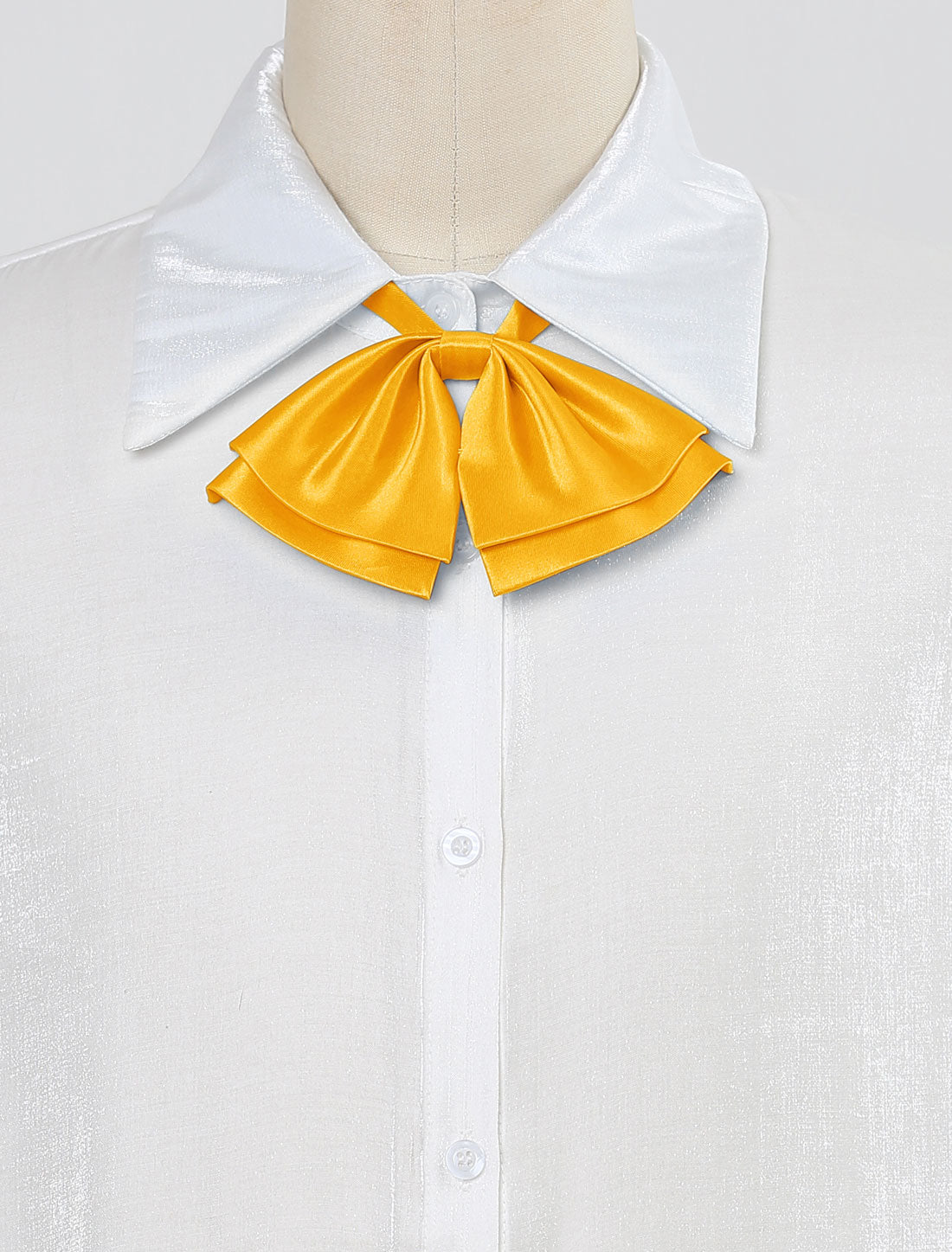 Allegra K Pre-Tied Neckties Bowknot Solid Adjustable Casual Uniform Bowtie