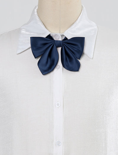 Pre-tied Solid Color Bowknot Bowties School Uniform Bow Tie