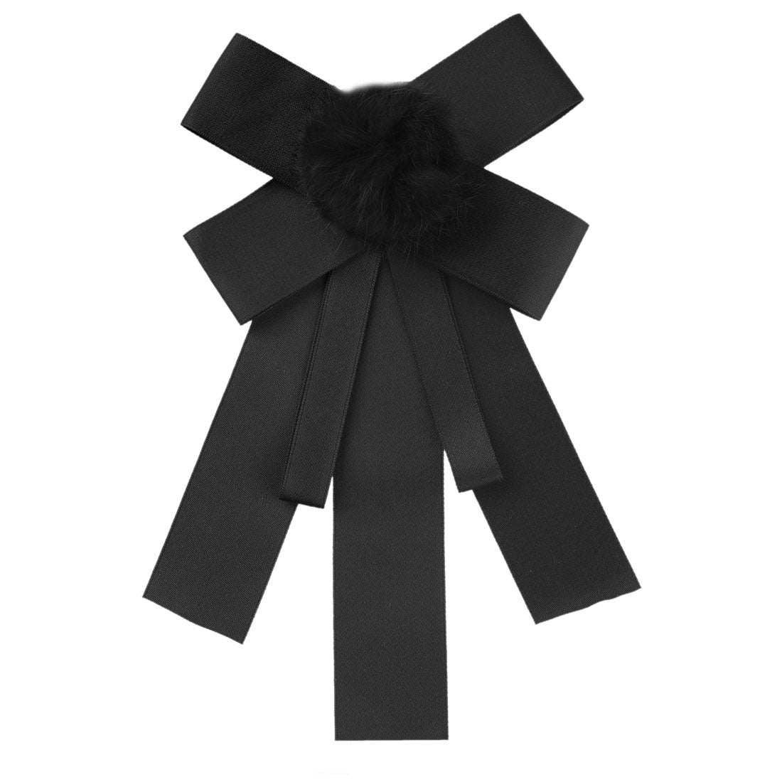 Allegra K Pre-tied Bowknot Pin Solid Color Neckties Elegant Brooch Bow Tie