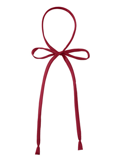 Allegra K Long Self Tied Adjustable Solid Color JK Necktie Ribbon Bowtie