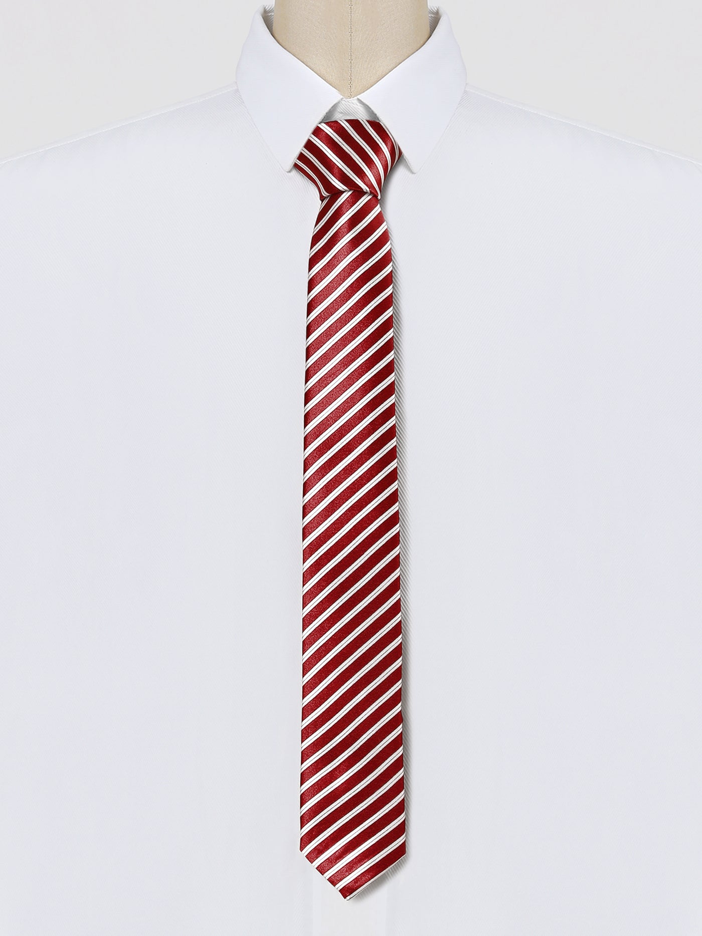 Allegra K Self-Tied Striped Skinny Casual Business Classic Neck Ties
