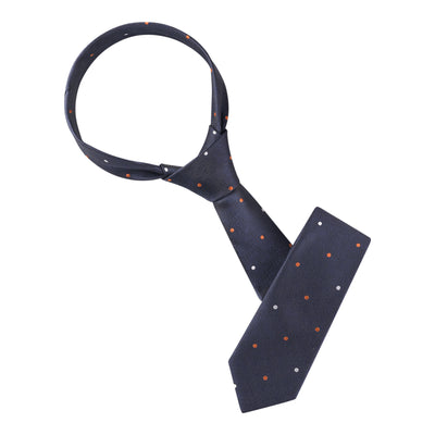 Skinny Necktie Self-tied Polka Dots Formal Casual Slim Tie