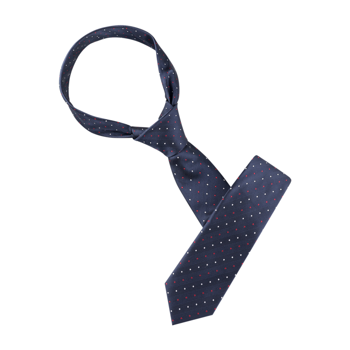 Allegra K Skinny Necktie Self-tied Polka Dots Formal Casual Slim Tie