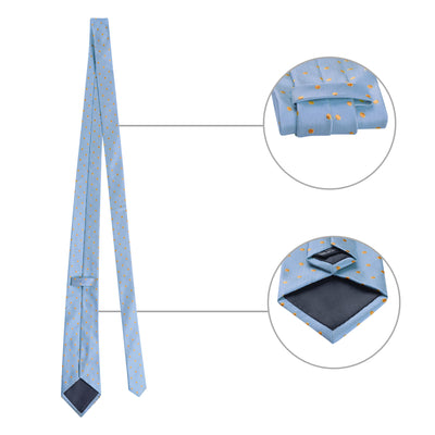 Polka Dot Self-tied Handkerchief Clip Cufflinks Business Necktie Sets