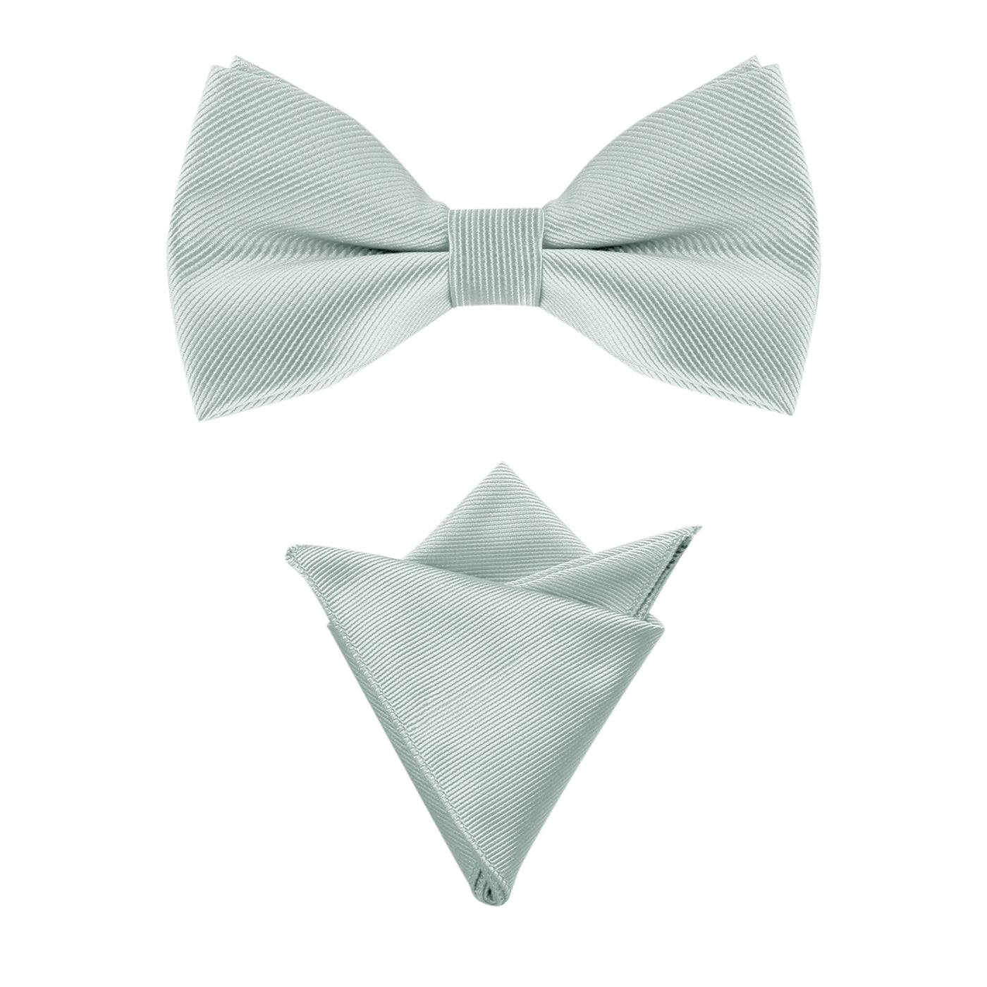 Allegra K Solid Color Pre-Tied Bow Tie Wedding Party Pocket Square Set