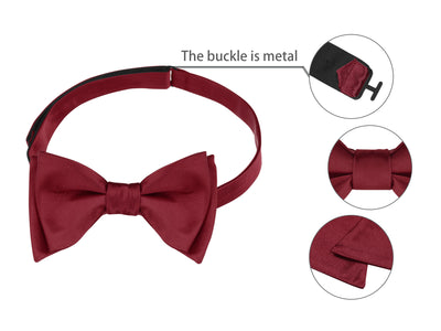 Solid Color Self-tied for Formal Wedding Party Tuxedo Bow Ties