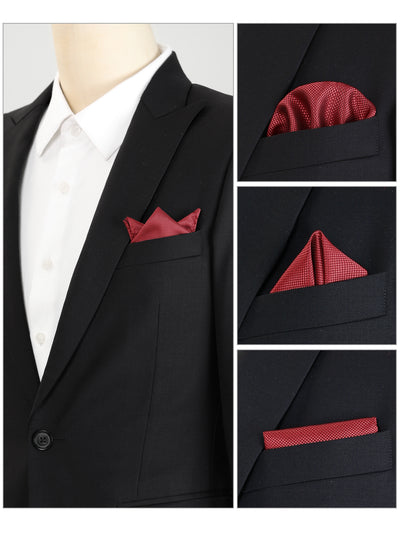 Pocket Square Solid Classic Textured Wedding Business Handkerchiefs