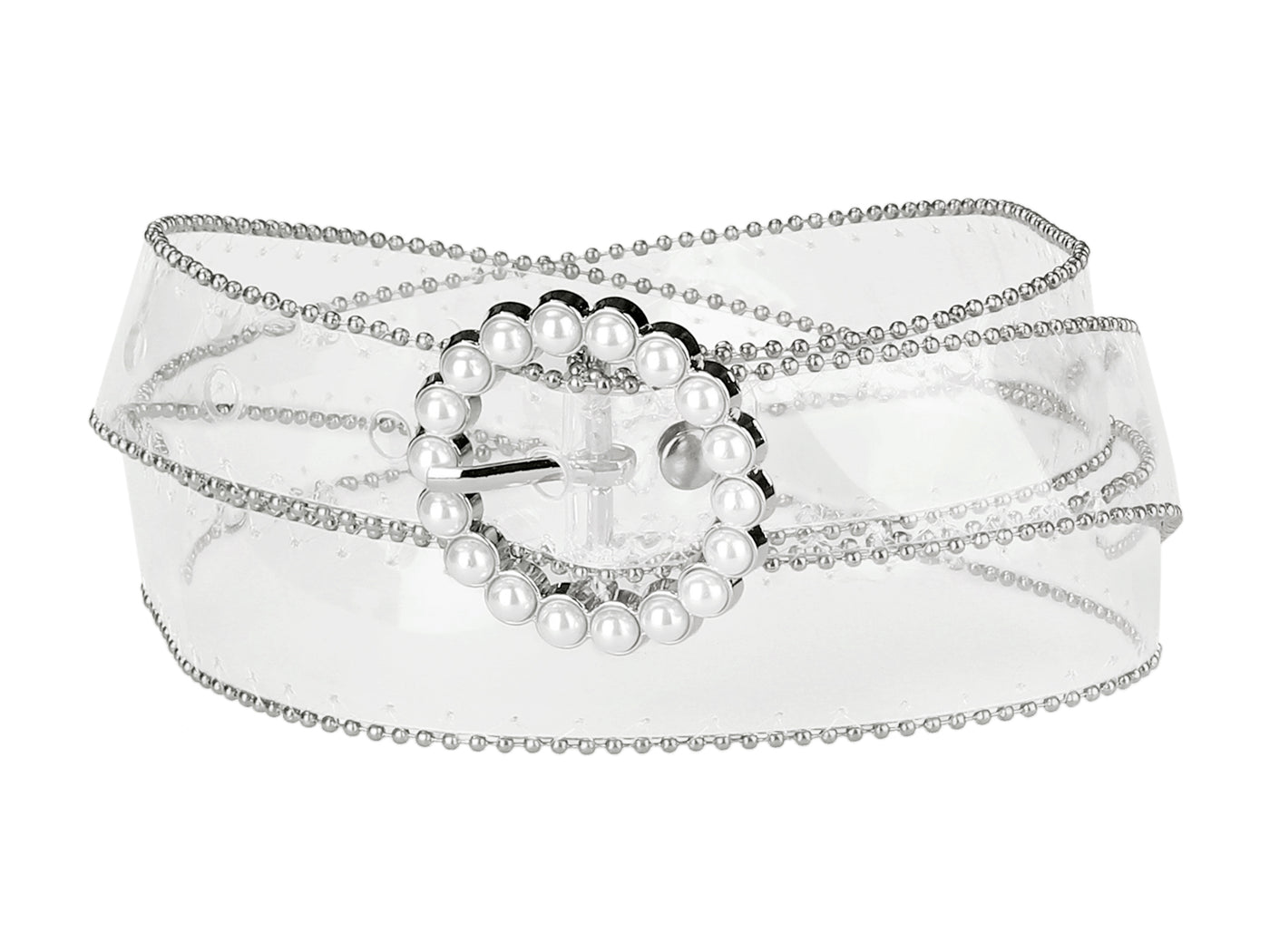 Allegra K Stylish Clear Waist Dresses Transparent Belts Pin Buckle Belt