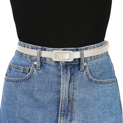 Thin Nonporous Waist Rectangle Buckle Jeans Dress Plus Size Belts